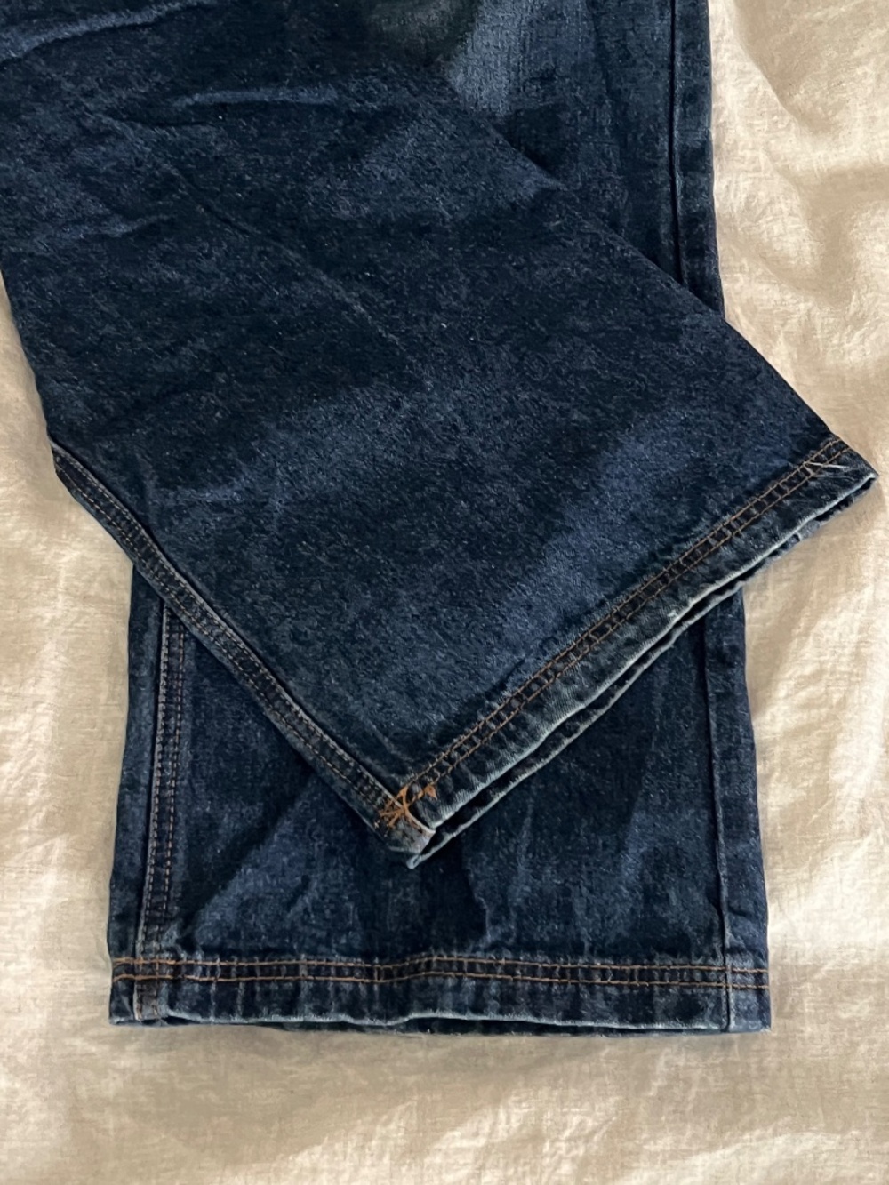 Princess Polly Mid Rise Straight Wide Denim Jeans Back Flap Pockets - Picture 7 of 8